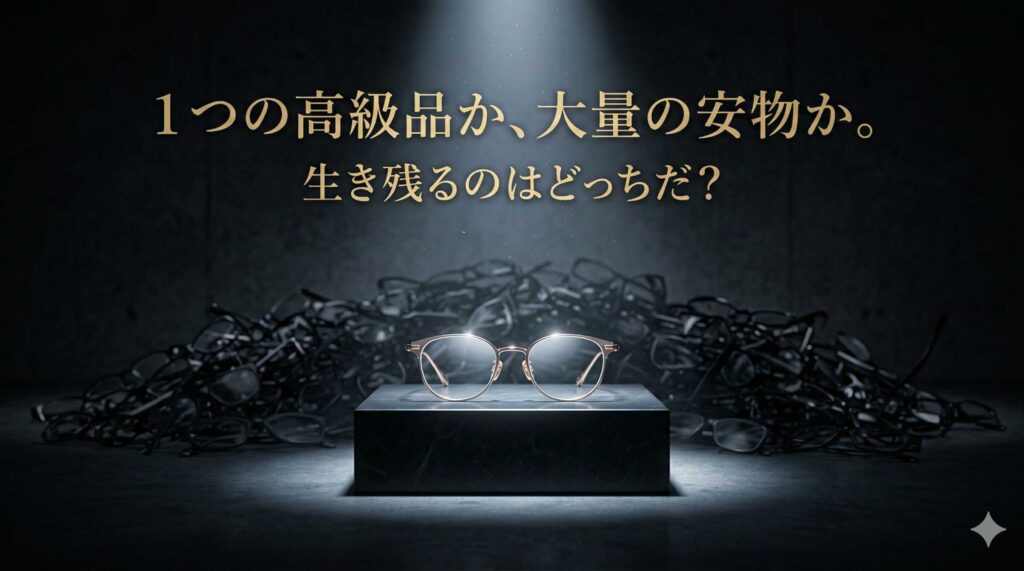 2つのメガネ屋、生き残るのはどっち？